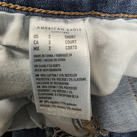 American Eagle High Rise Super Stretch Jeggings Distressed  Skinny Fit Ripped 2 - Picture 8 of 12